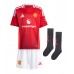 Dětský fotbalový dres Manchester United Antony #21 2024-25 Domácí Krátký Rukáv (+ trenýrky)